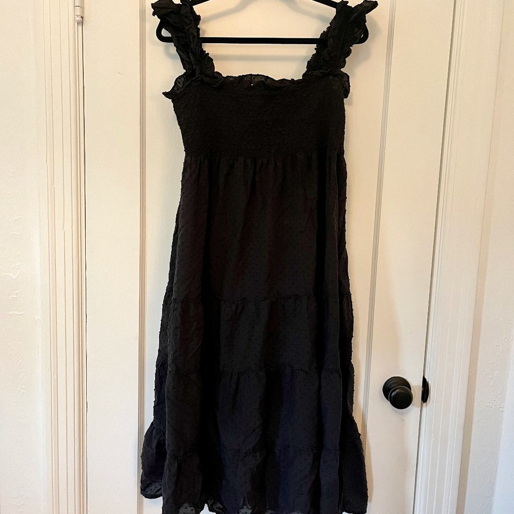 Hill House Ellie Nap Dress in Black Swiss Dot